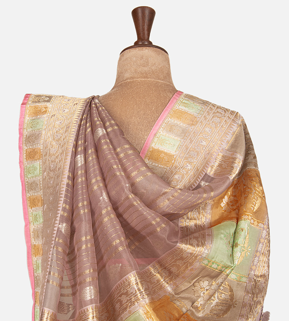 Mauve Organza Saree