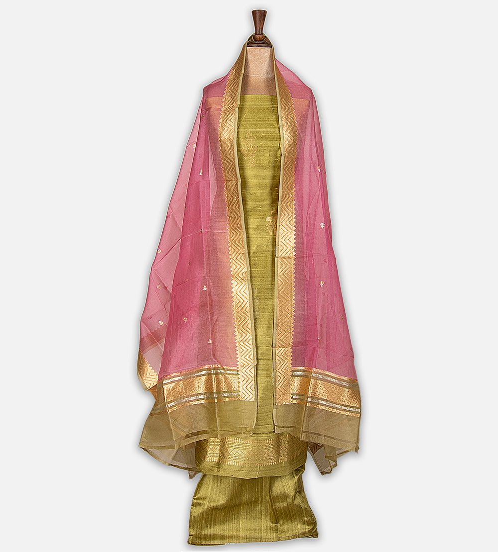 Green Banarasi Tussar Salwar