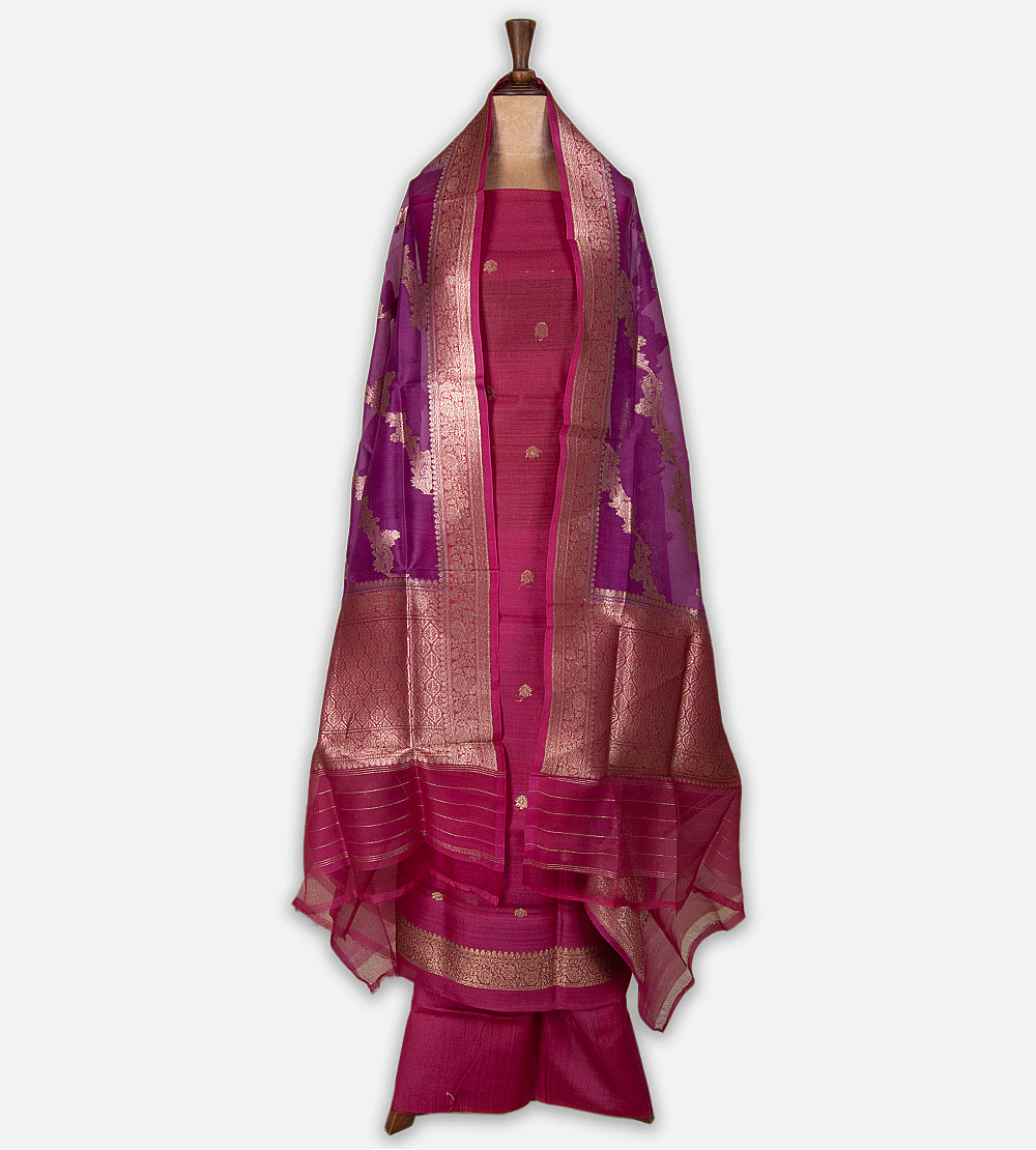 Pink Banarasi Tussar Salwar