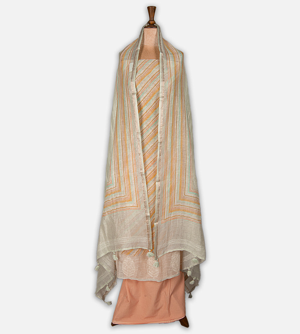 Light Peach Linen Salwar