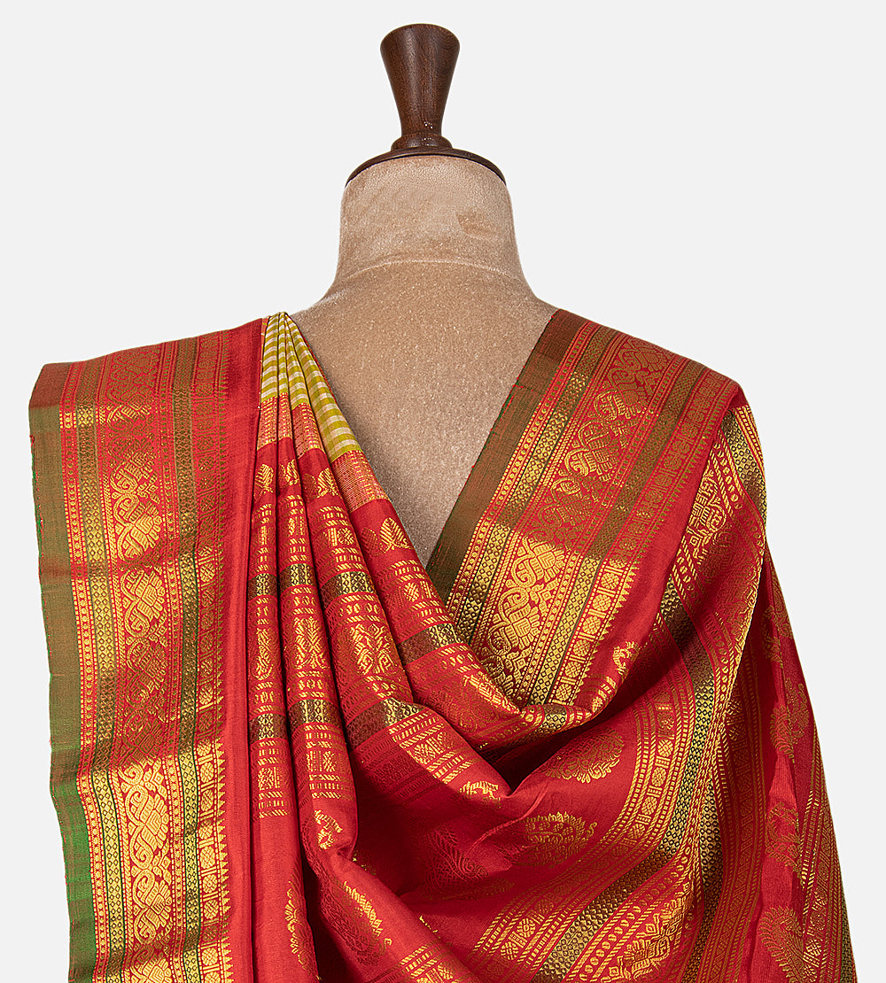Multicolour Gadwal Silk Saree