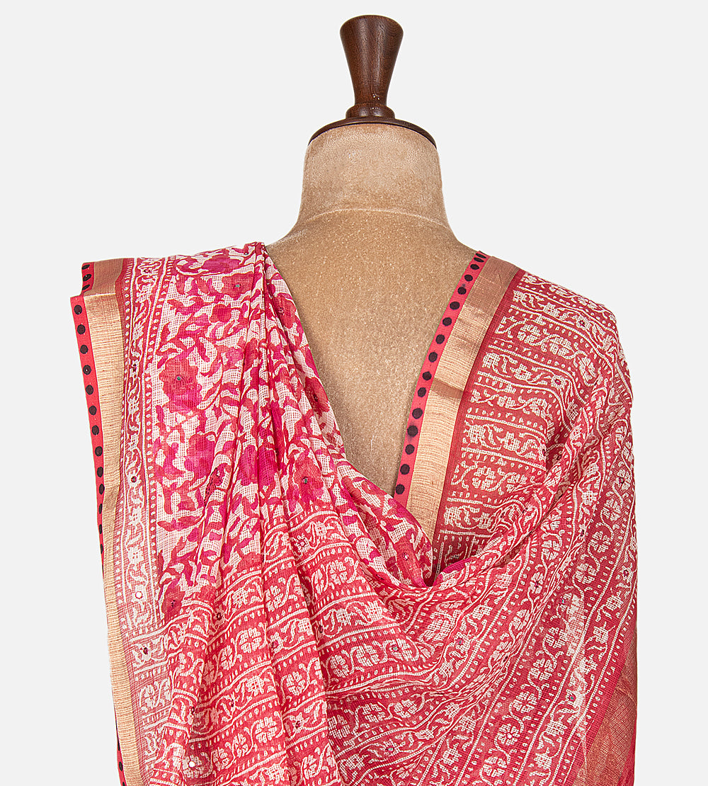 Off-White Kota Cotton Saree