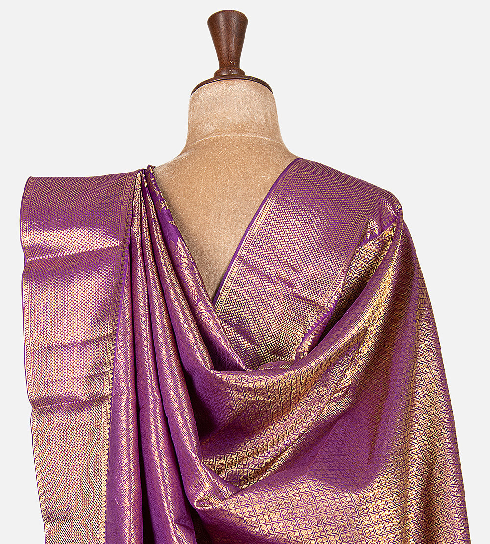 Purple Kanchipuram Silk Saree
