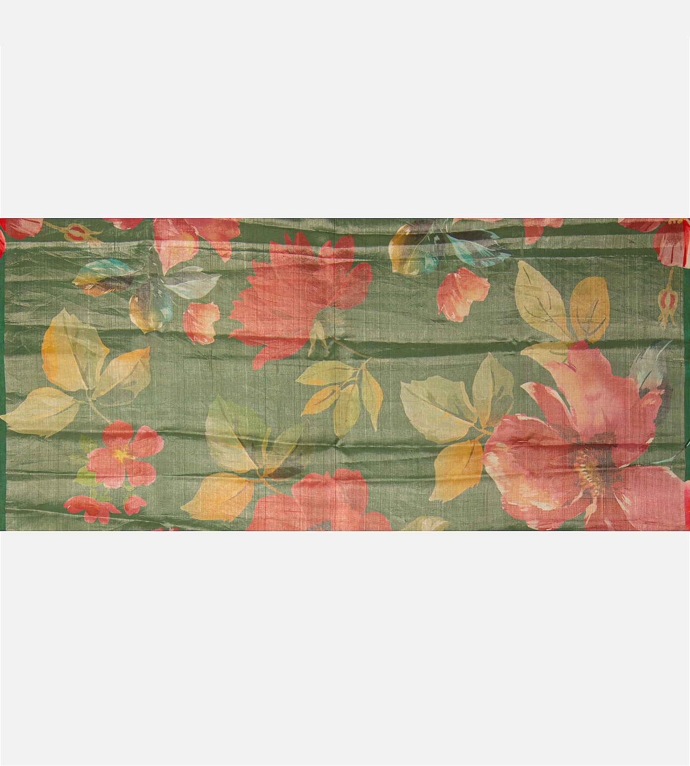 Olive Green Kanchipuram Silk Saree