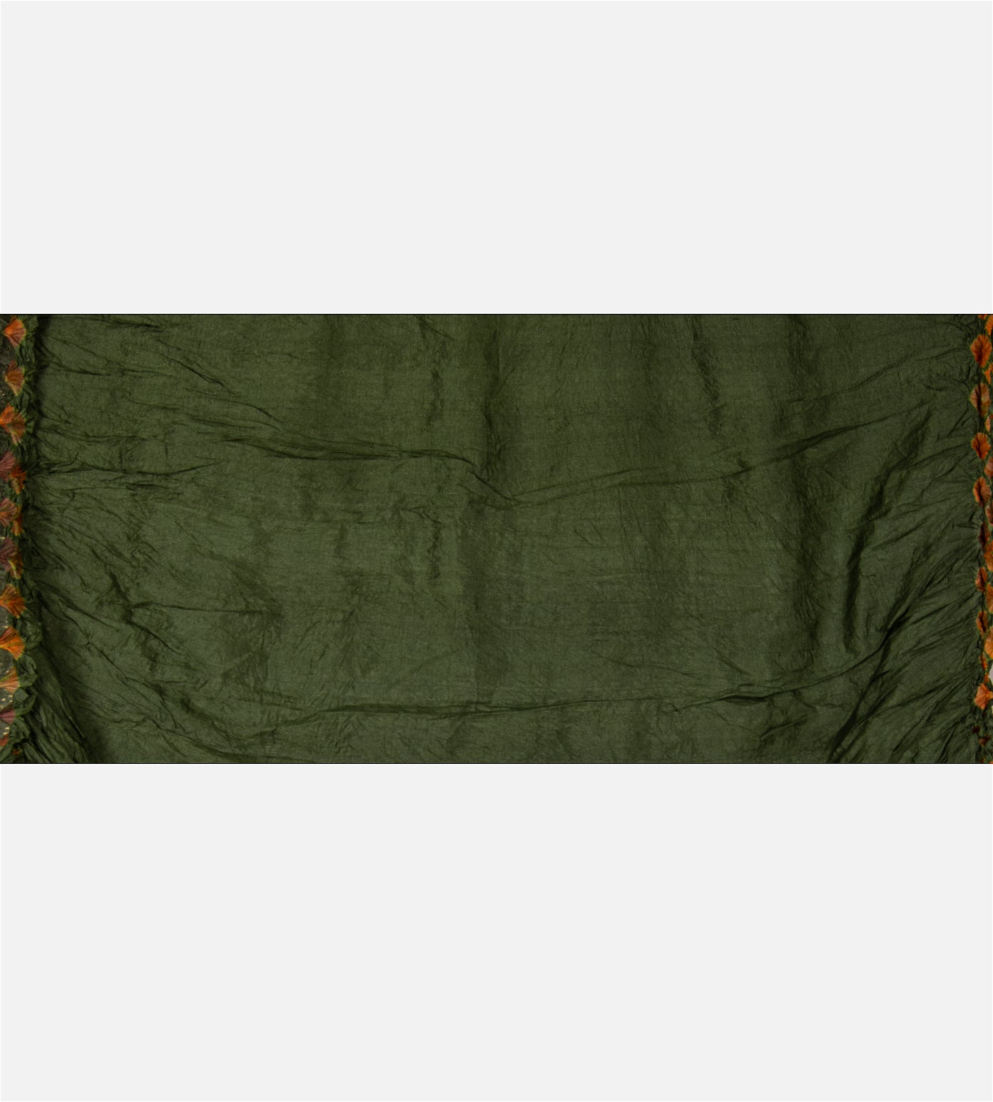 Green Tussar Bandhani Saree