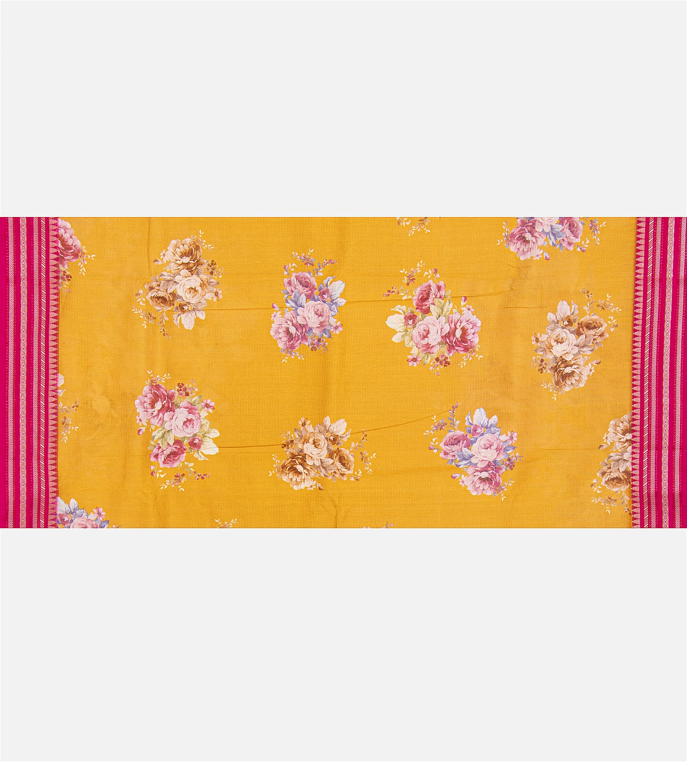 Yellow Kota Cotton Saree