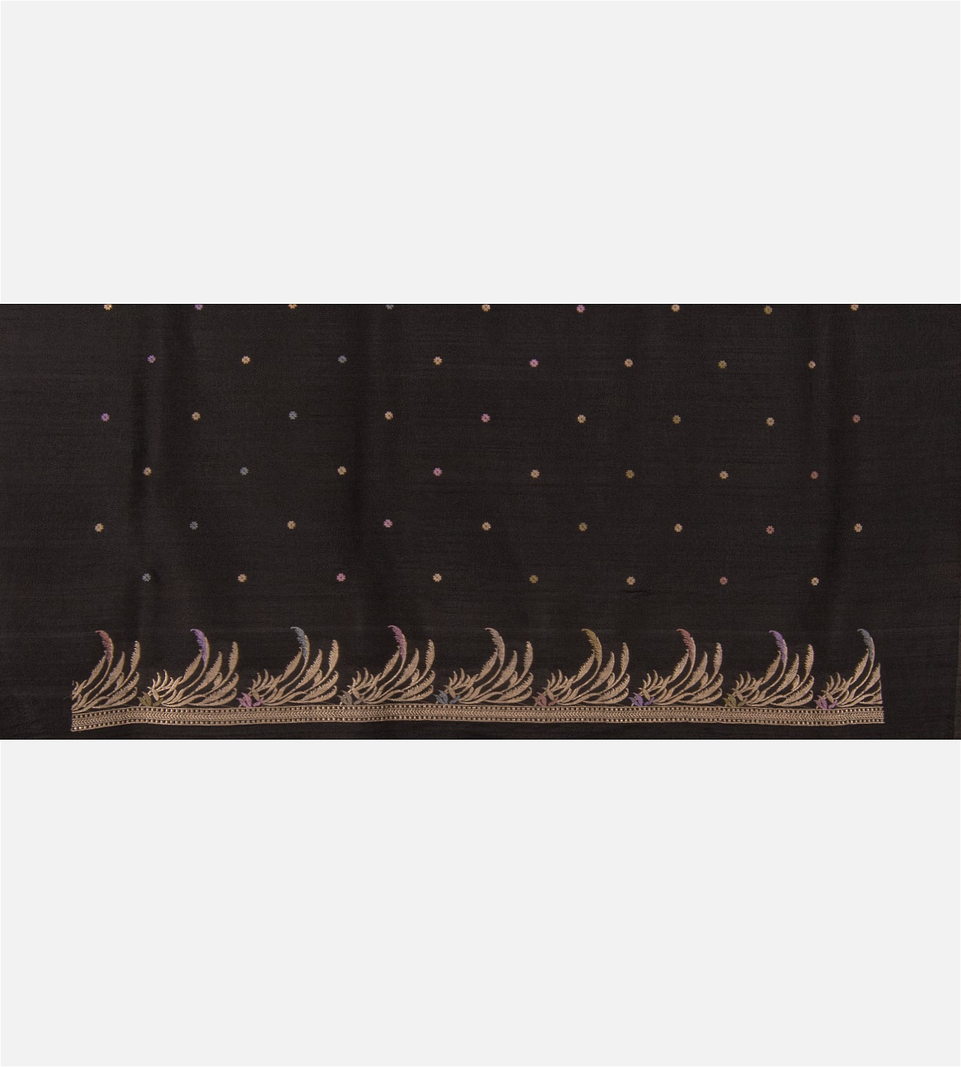 Black Tussar Georgette Saree