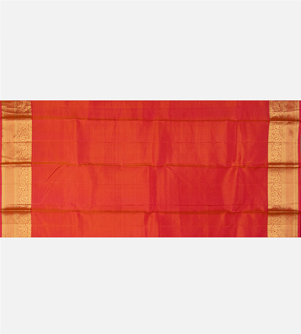 Pinkish Orange Soft Silk Saree