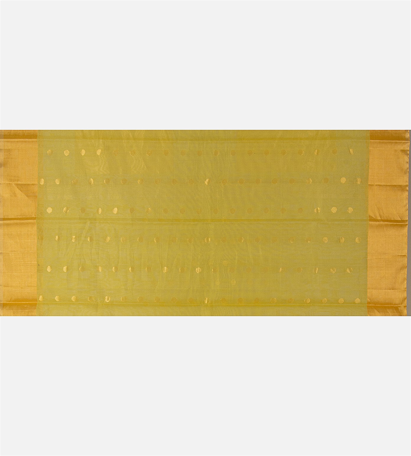Yellow Cotton Silk Saree