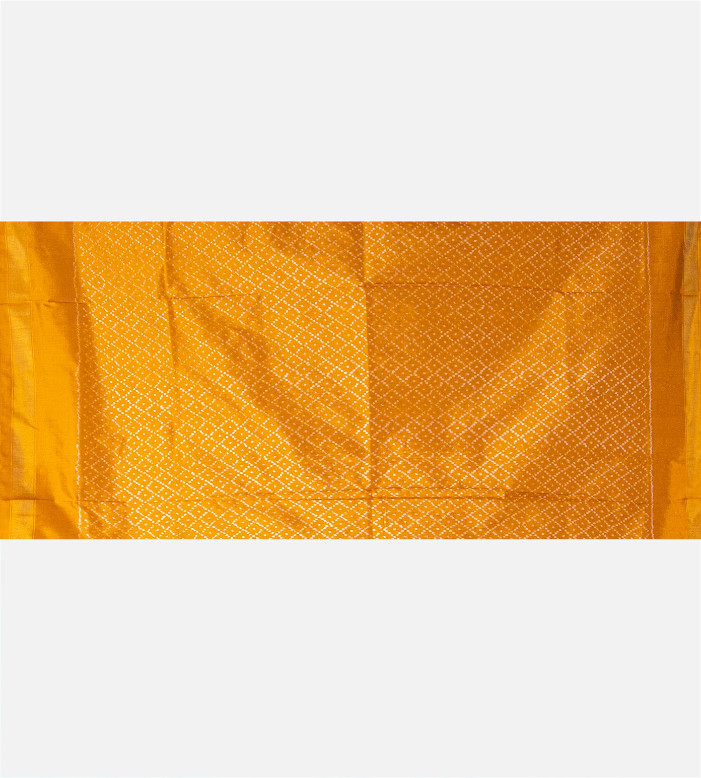 Yellow Ikkat Silk Saree