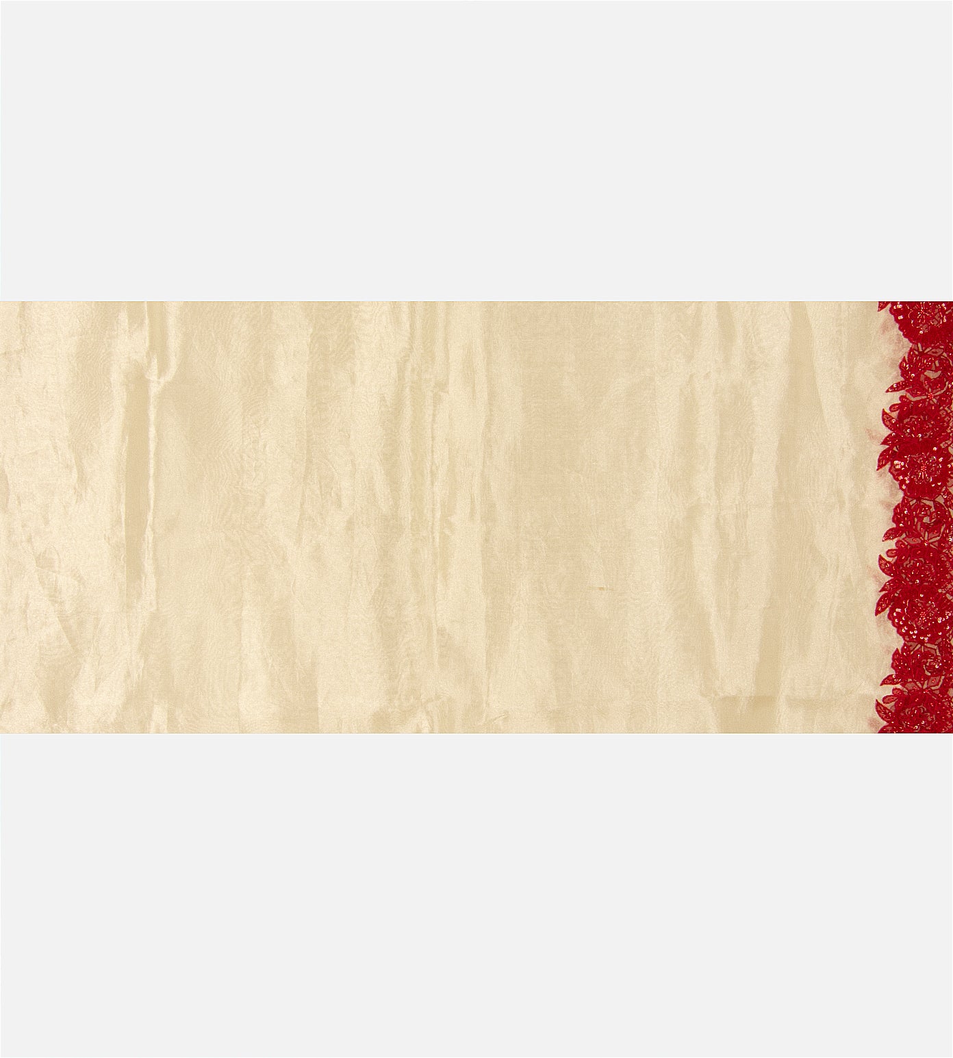 Creme Tissue Organza Saree