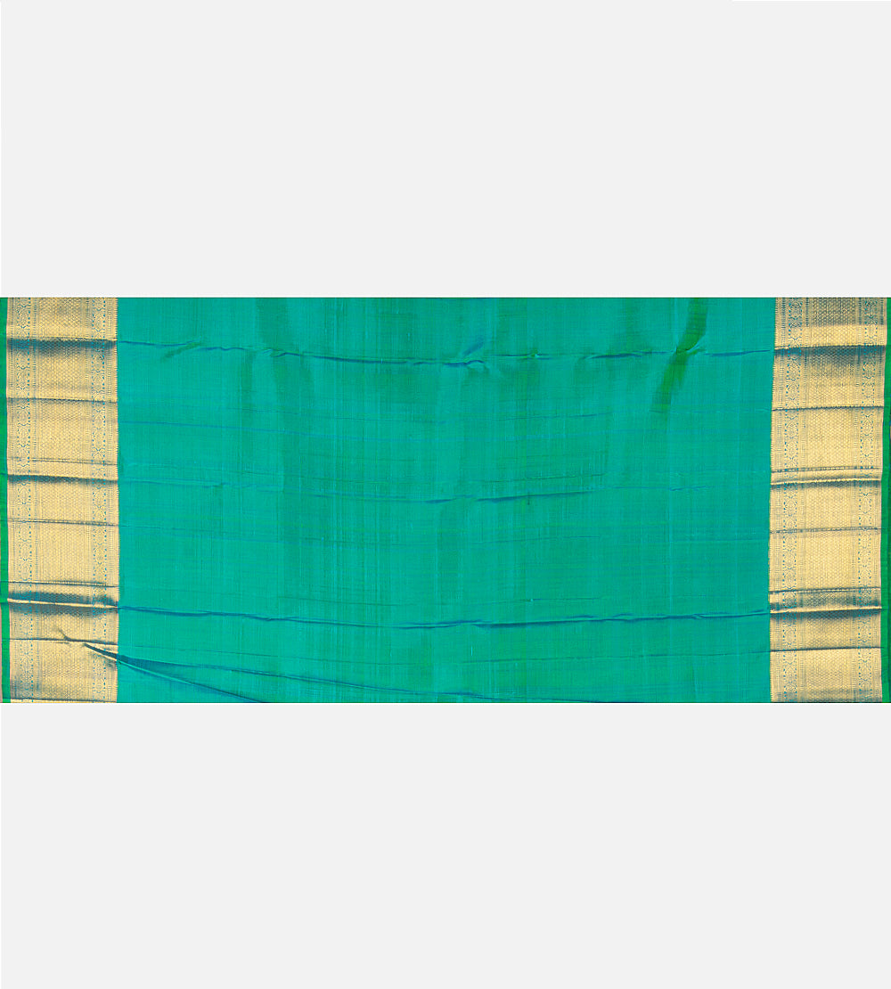 Peacock Green Kanchipuram Silk Saree