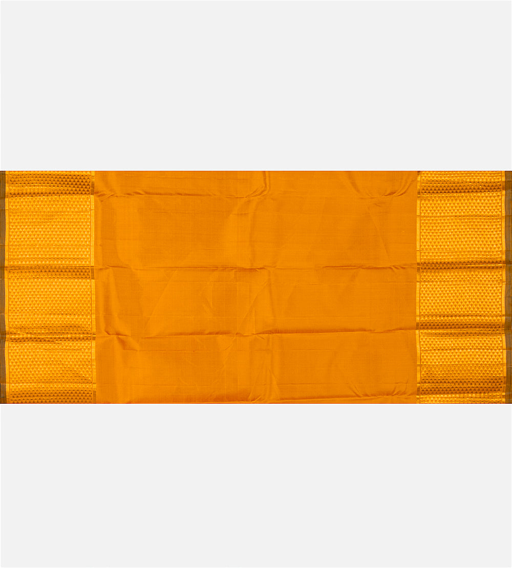 Yellow Kanchipuram Silk Saree