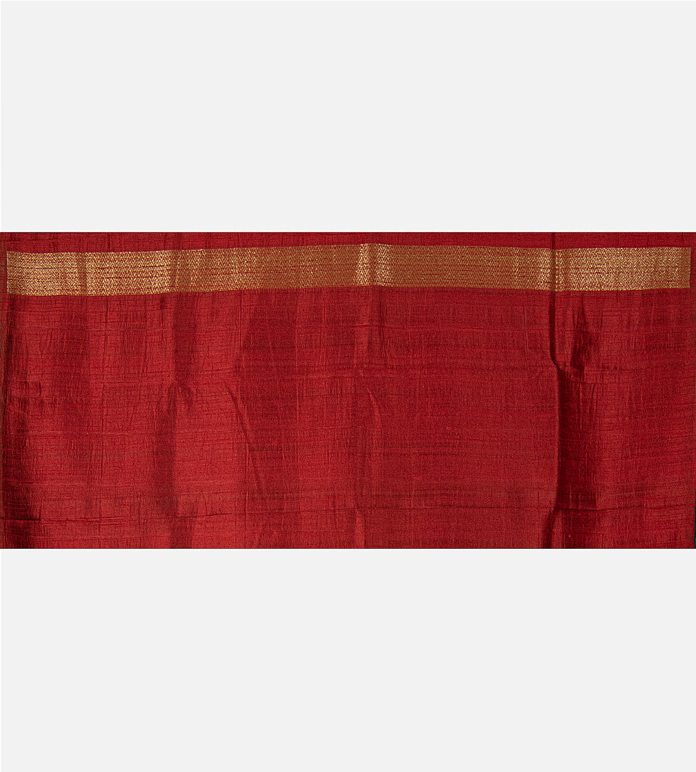 Deep Teal Banarasi Tussar Saree