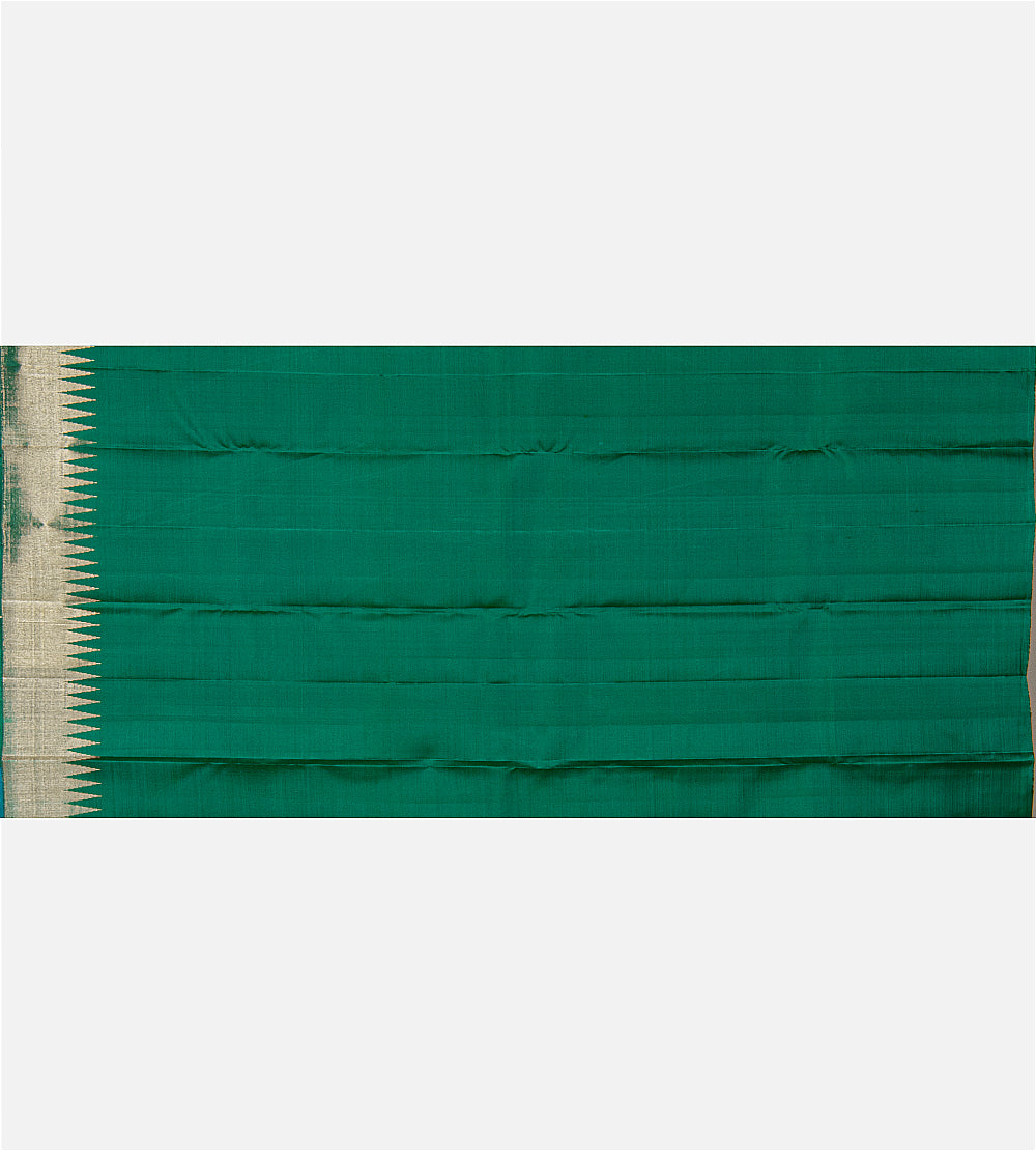 Peacock Blue Kanchipuram Silk Saree