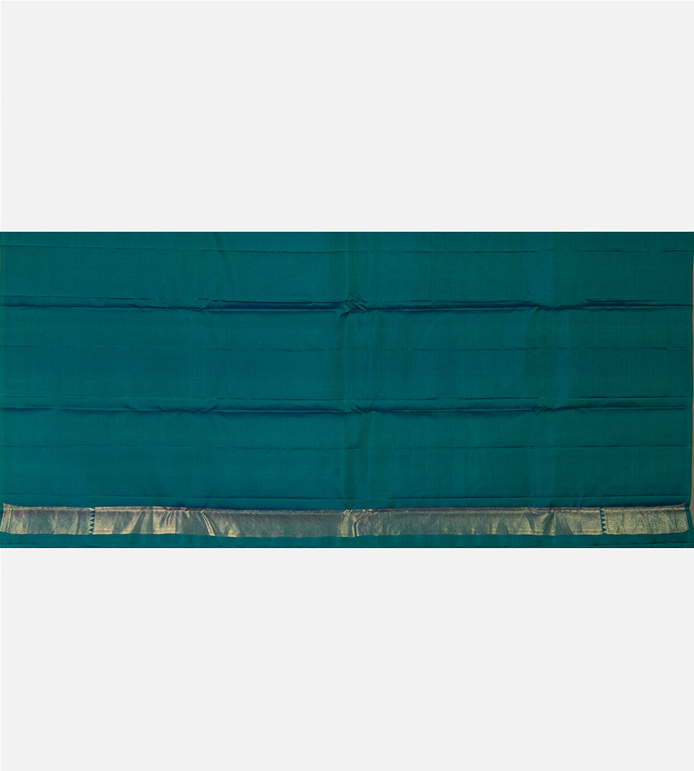 Peacock Blue Soft Silk Saree