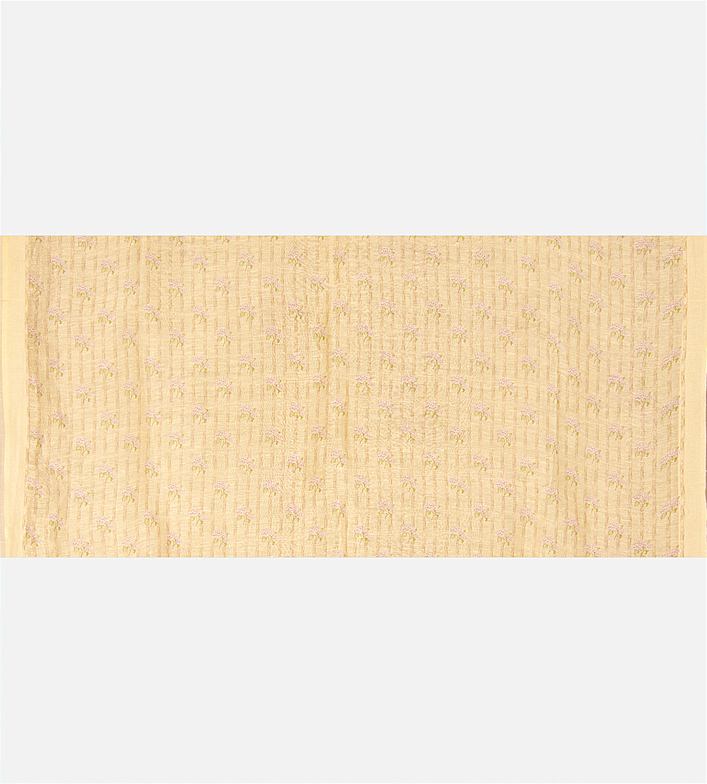 Yellow Linen Saree