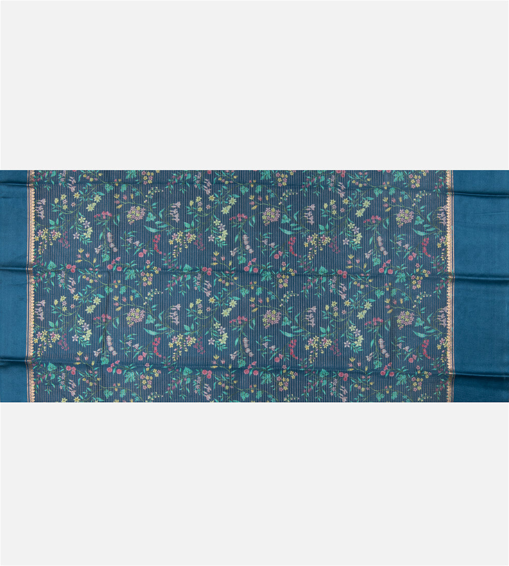 Blue Tussar Kota Saree