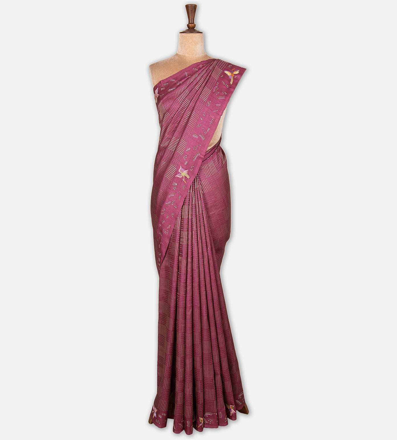 Pink Tussar Saree