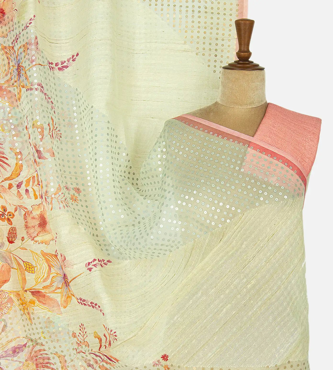 Off-White Matka Bailou Saree