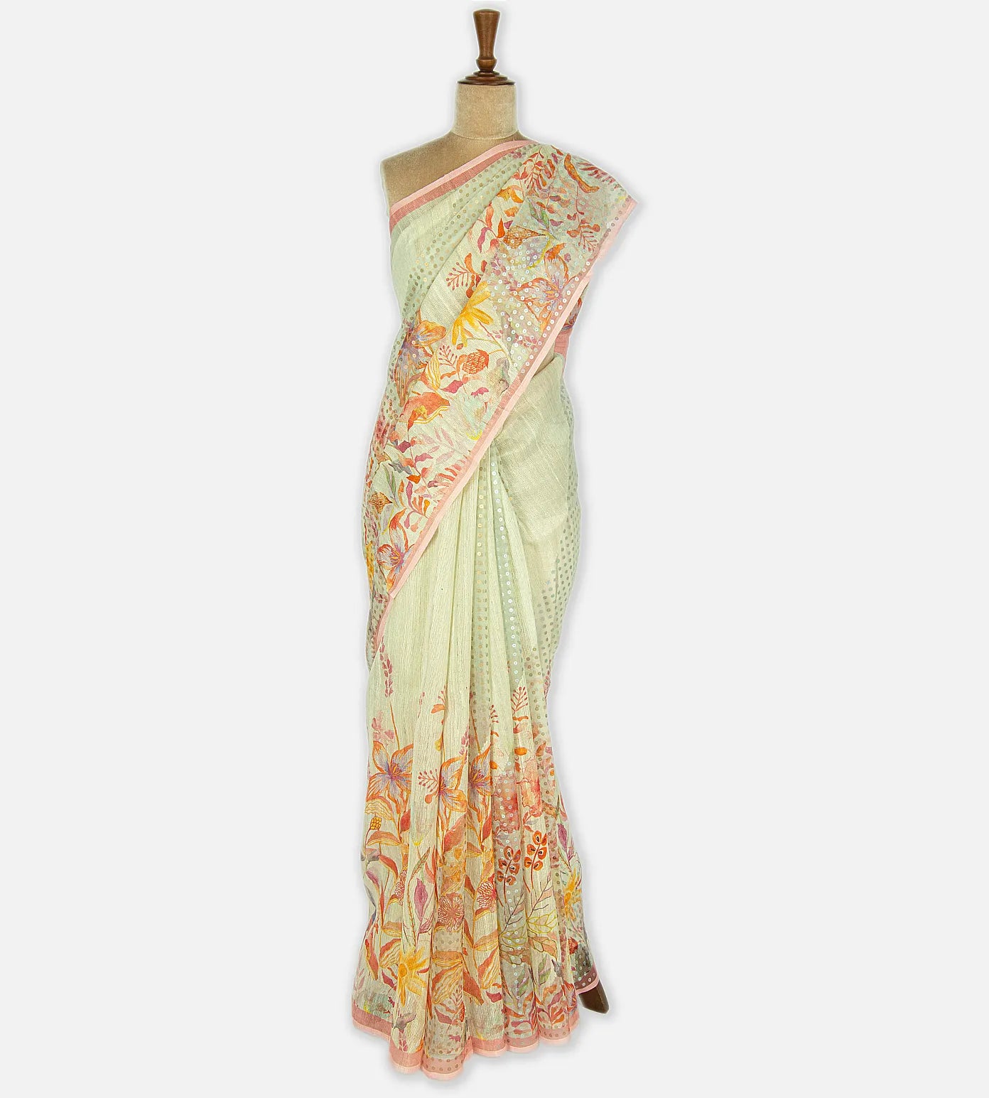 Off-White Matka Bailou Saree