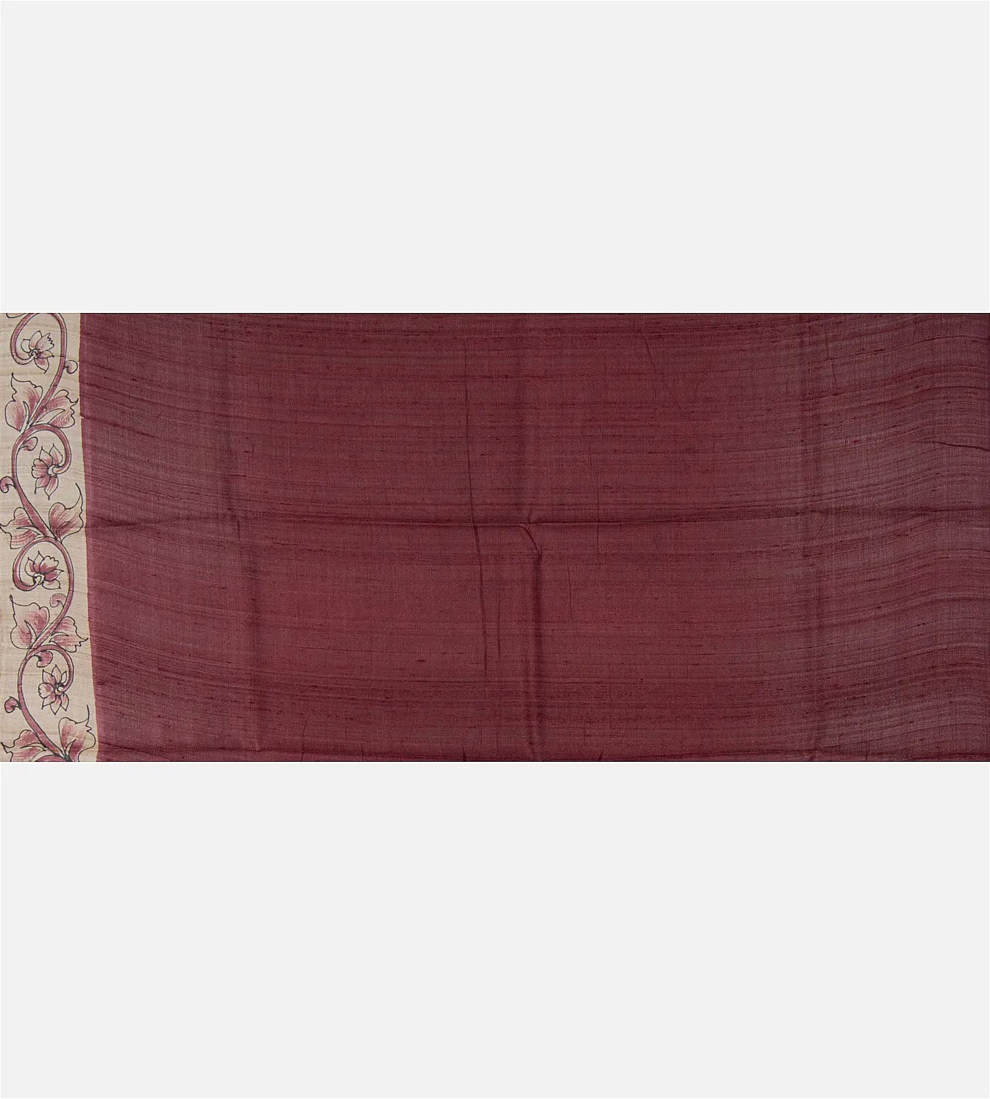 Creme Tussar Printed Saree