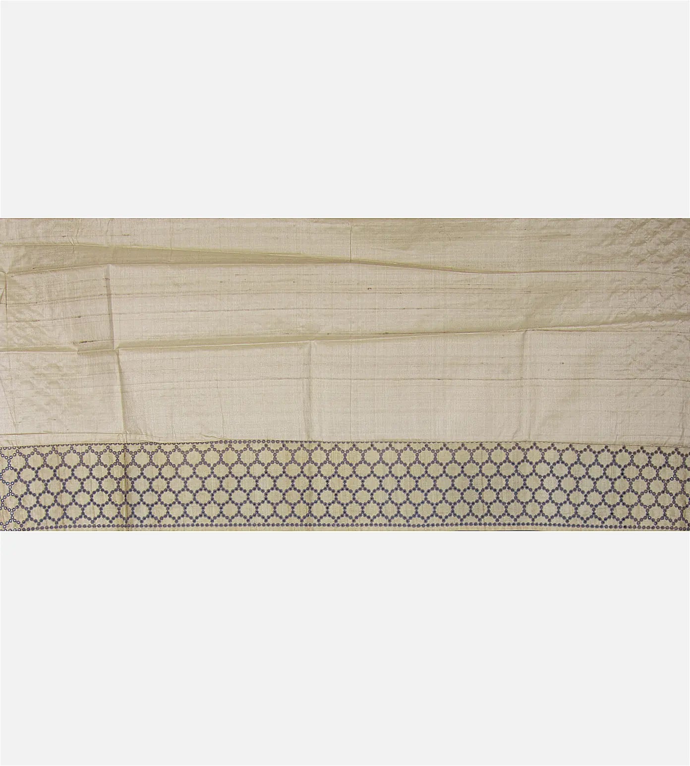 Powder Blue Tussar Embroidery Saree