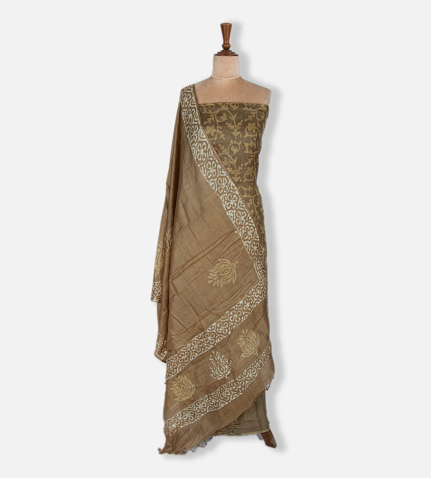 Olive Tussar Salwar
