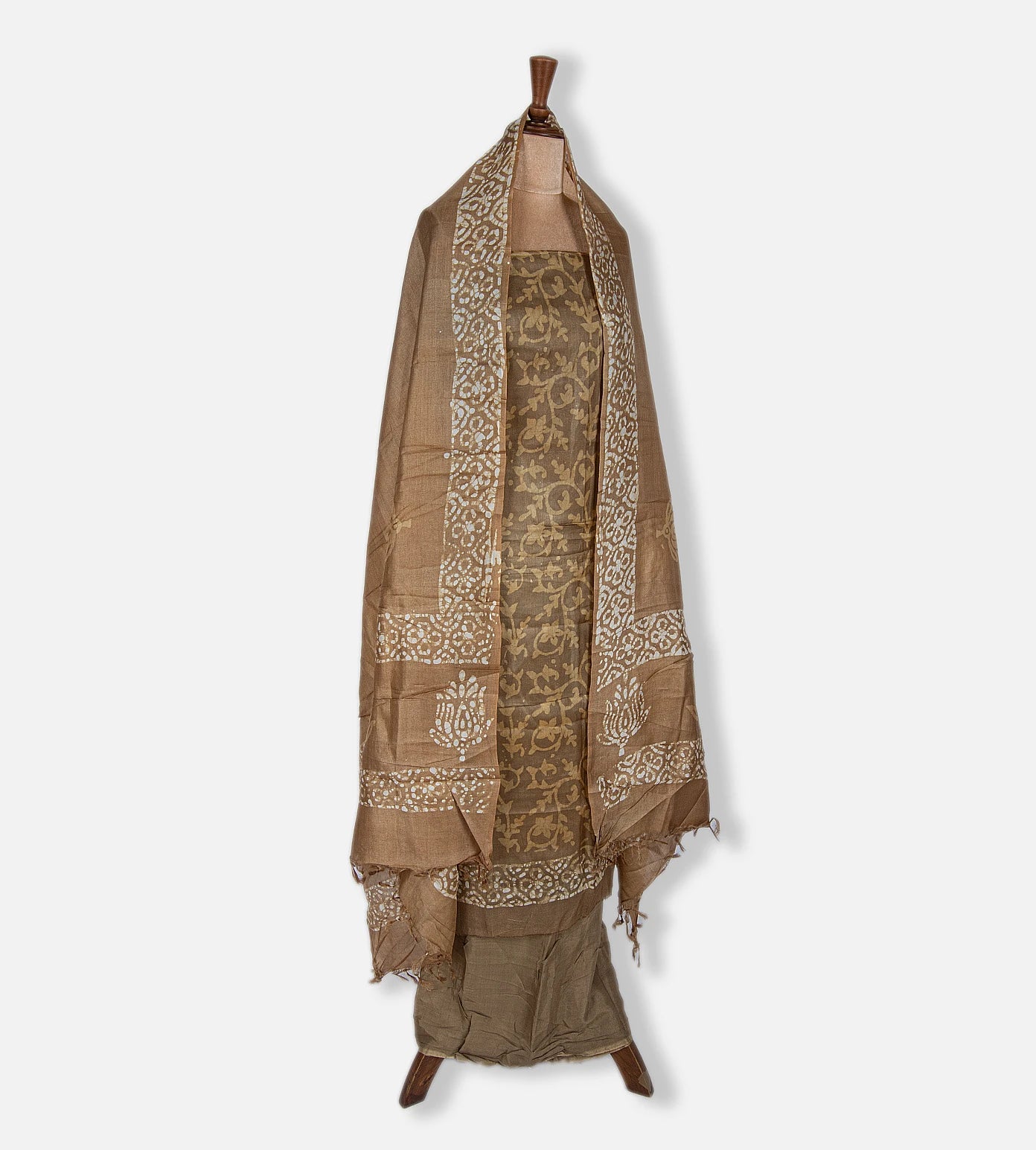 Olive Tussar Salwar