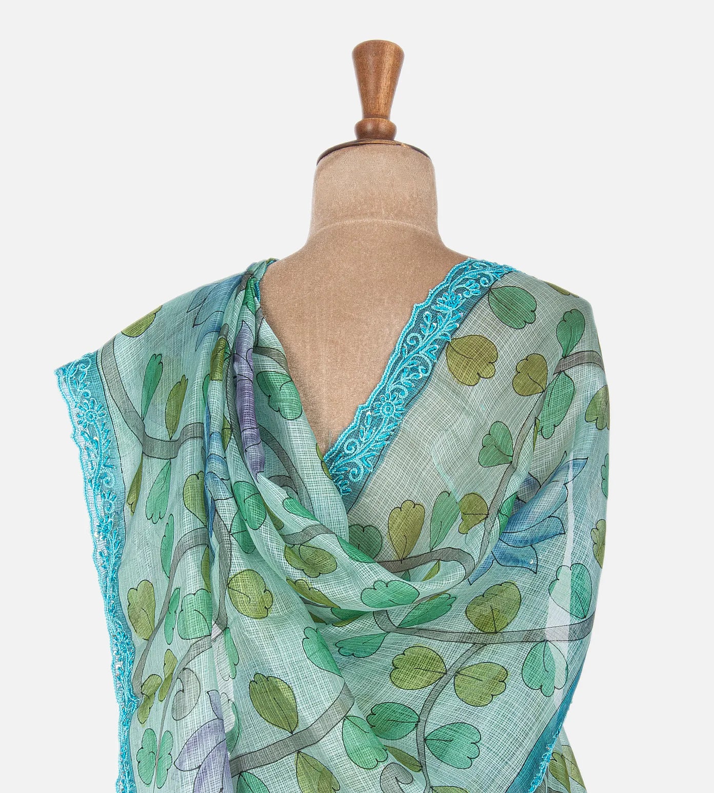 Pastel Blue Kota Silk Saree