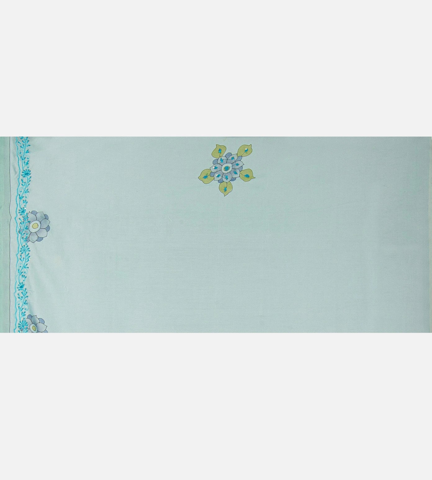 Pastel Blue Kota Silk Saree
