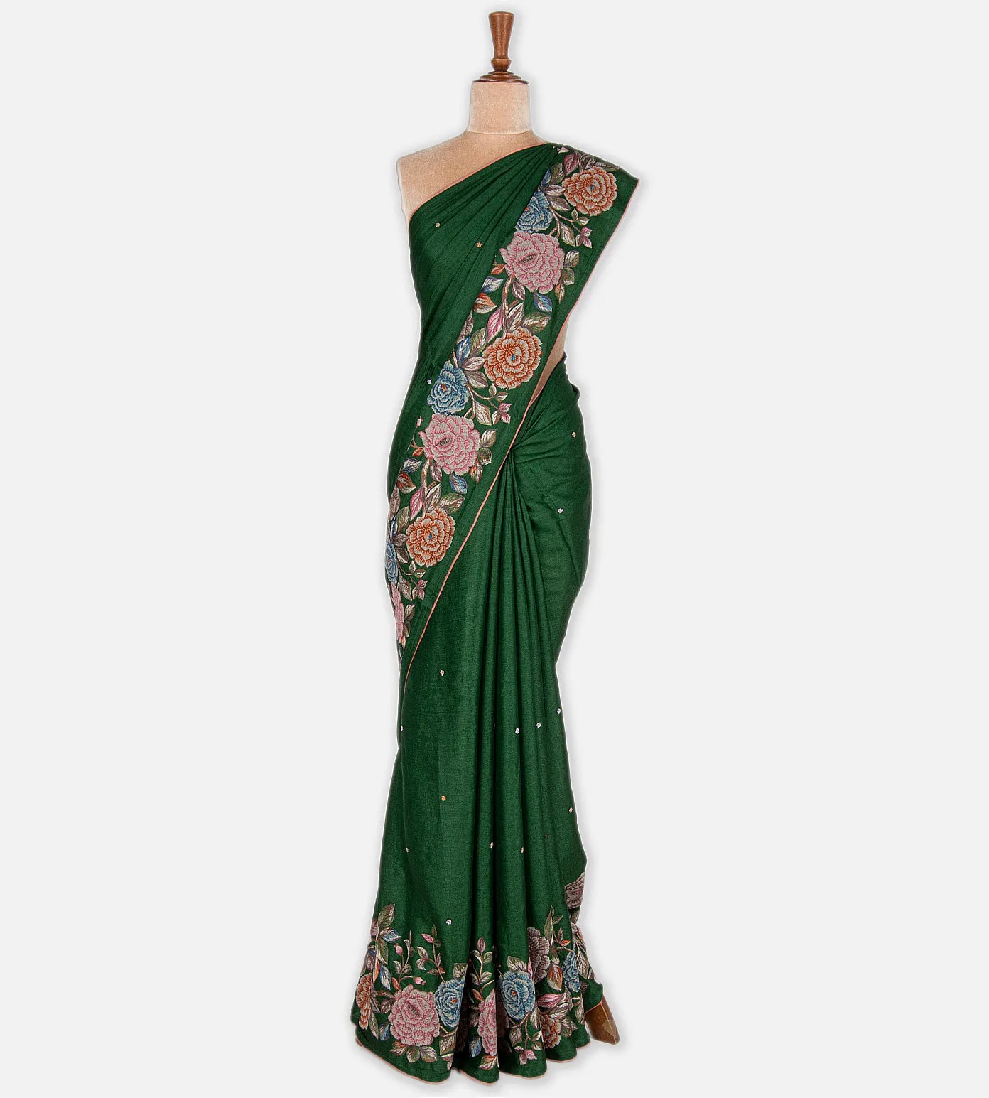 Green Tussar Saree