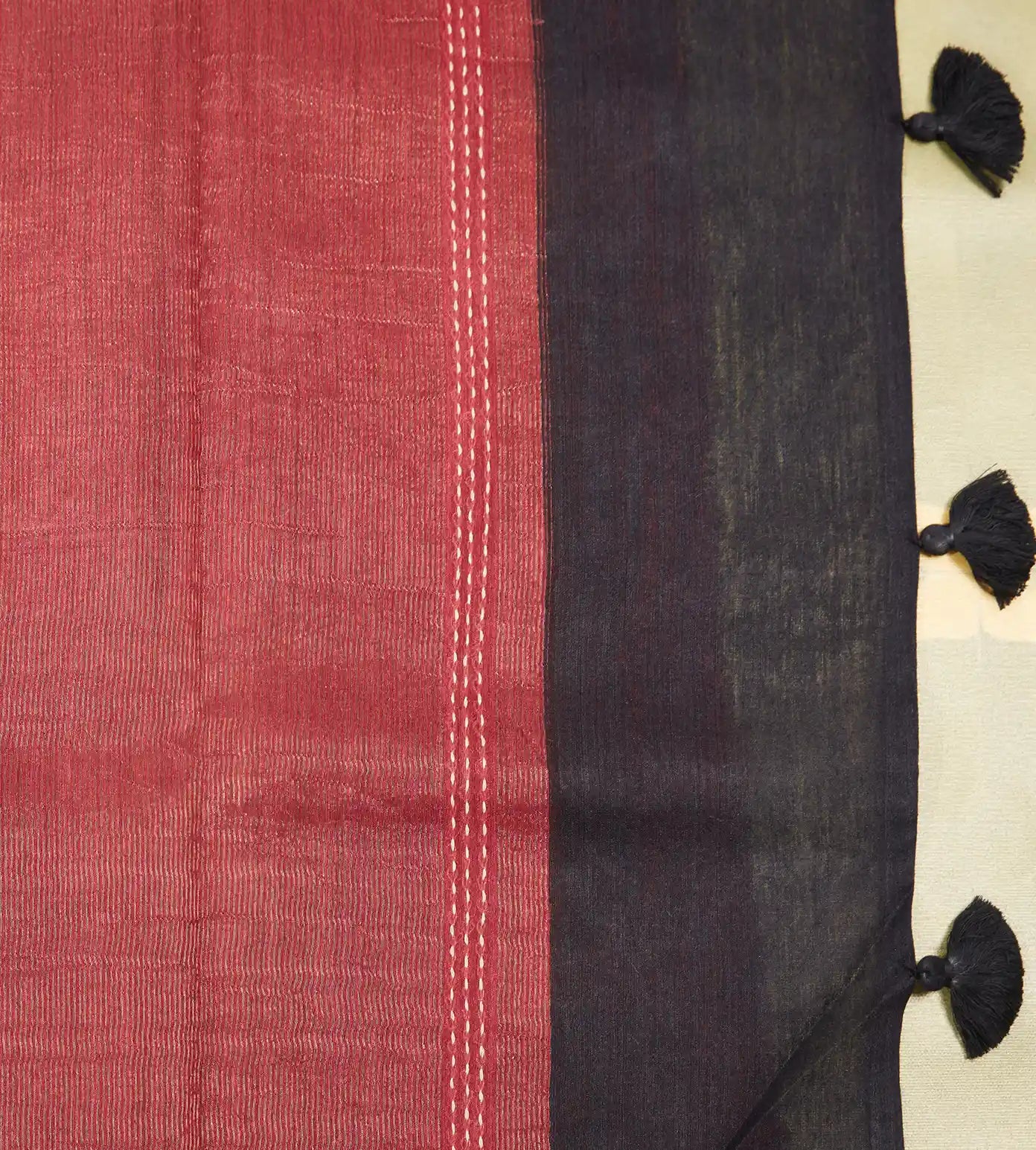 Black Tussar Saree