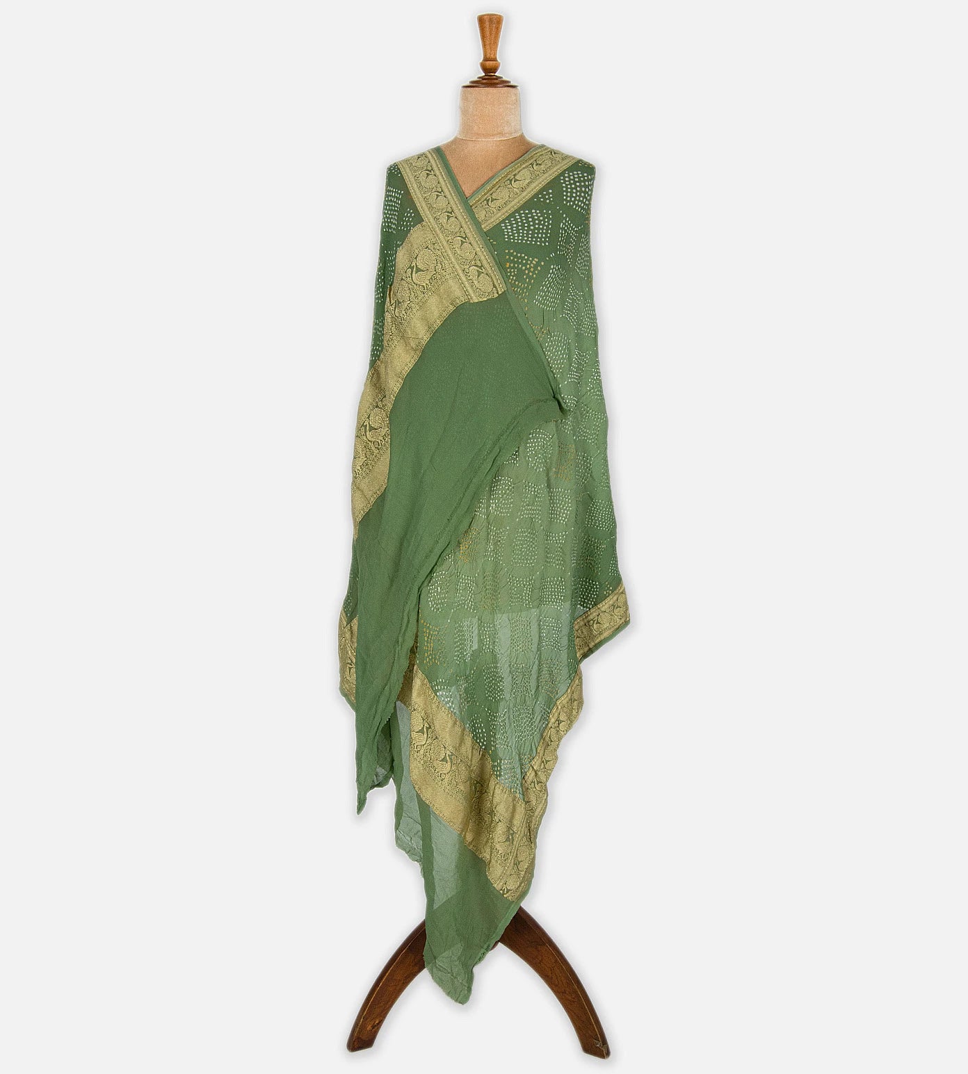 Green Banarasi Georgette Dupatta