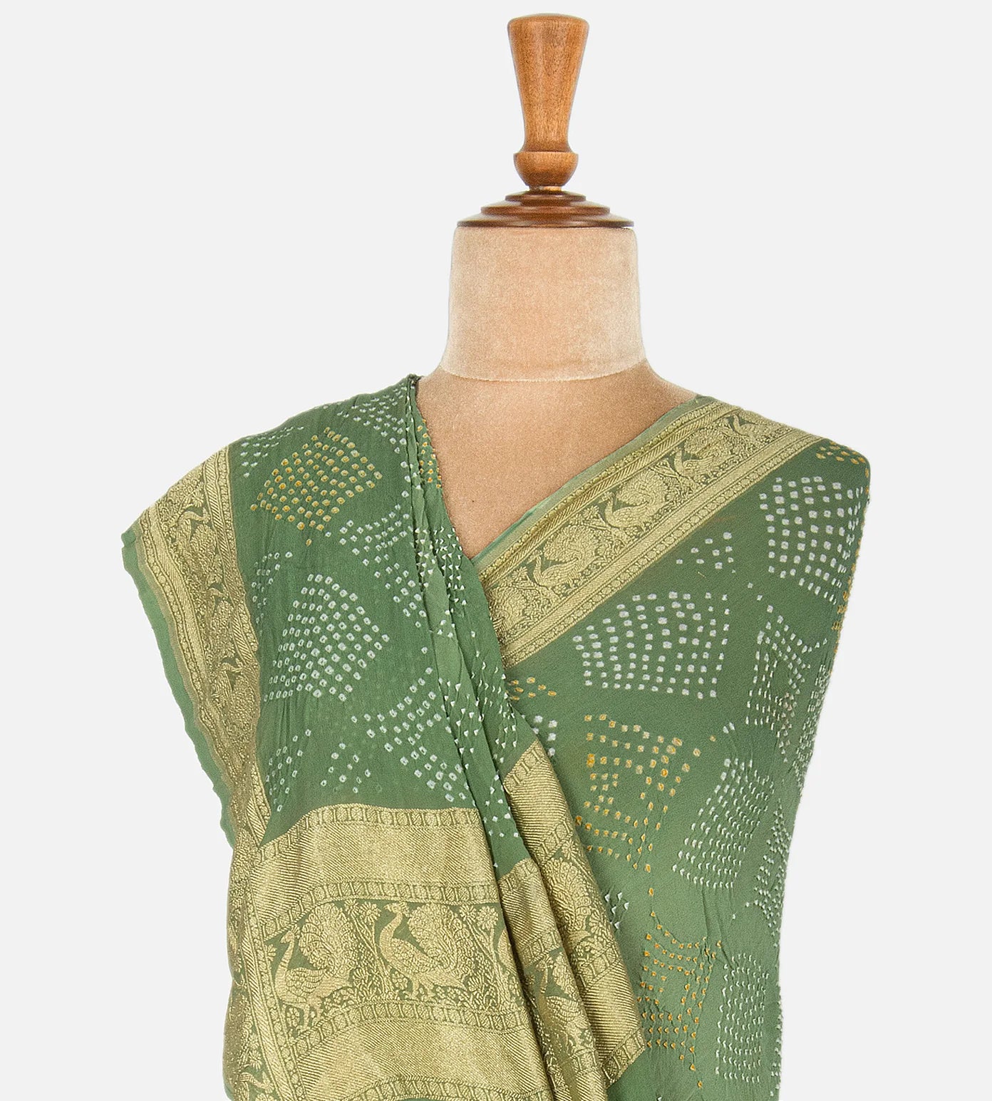Green Banarasi Georgette Dupatta