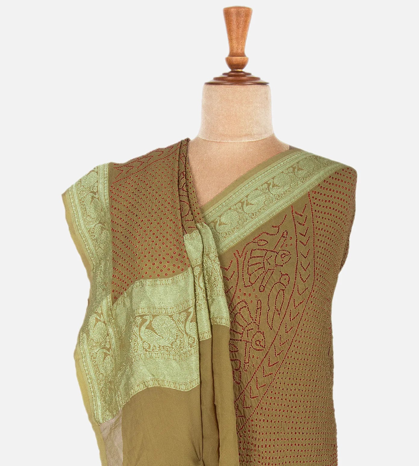 Beige Banarasi Georgette Dupatta