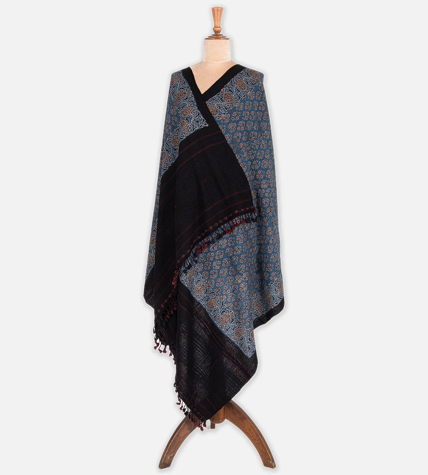 Blue Linen Cotton Dupatta