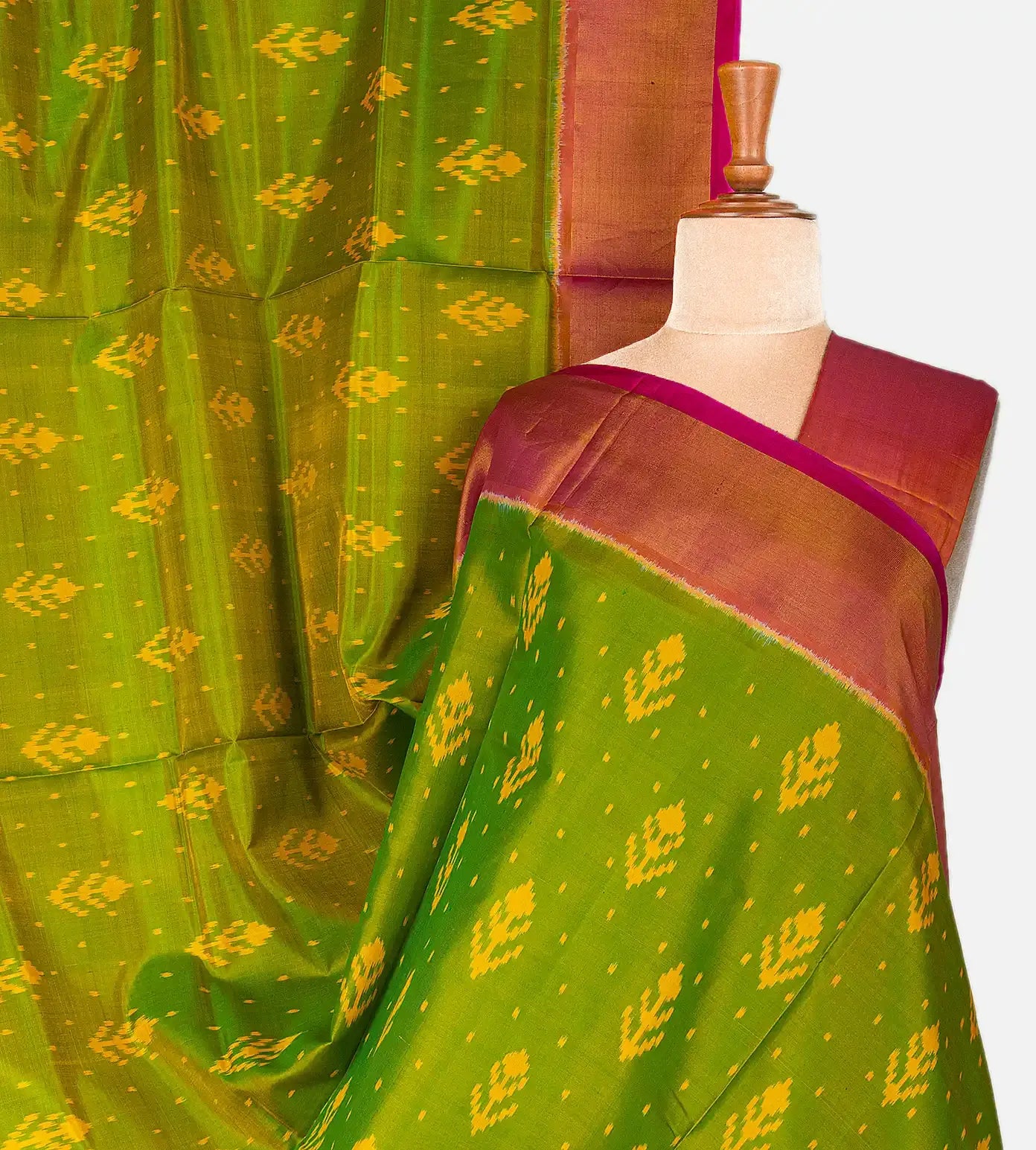 Light Green Patola Silk Saree