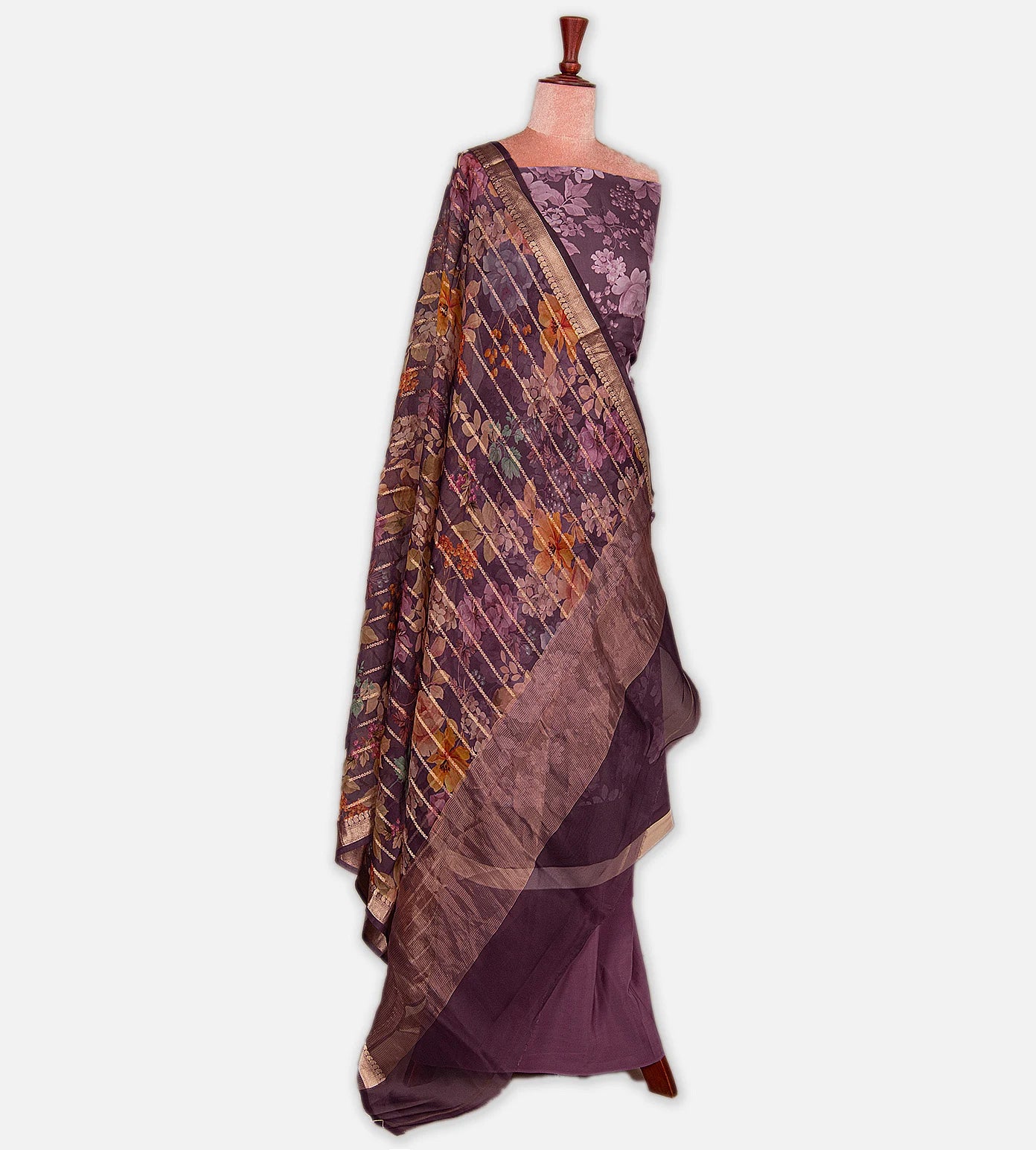 Purple Crepe Salwar