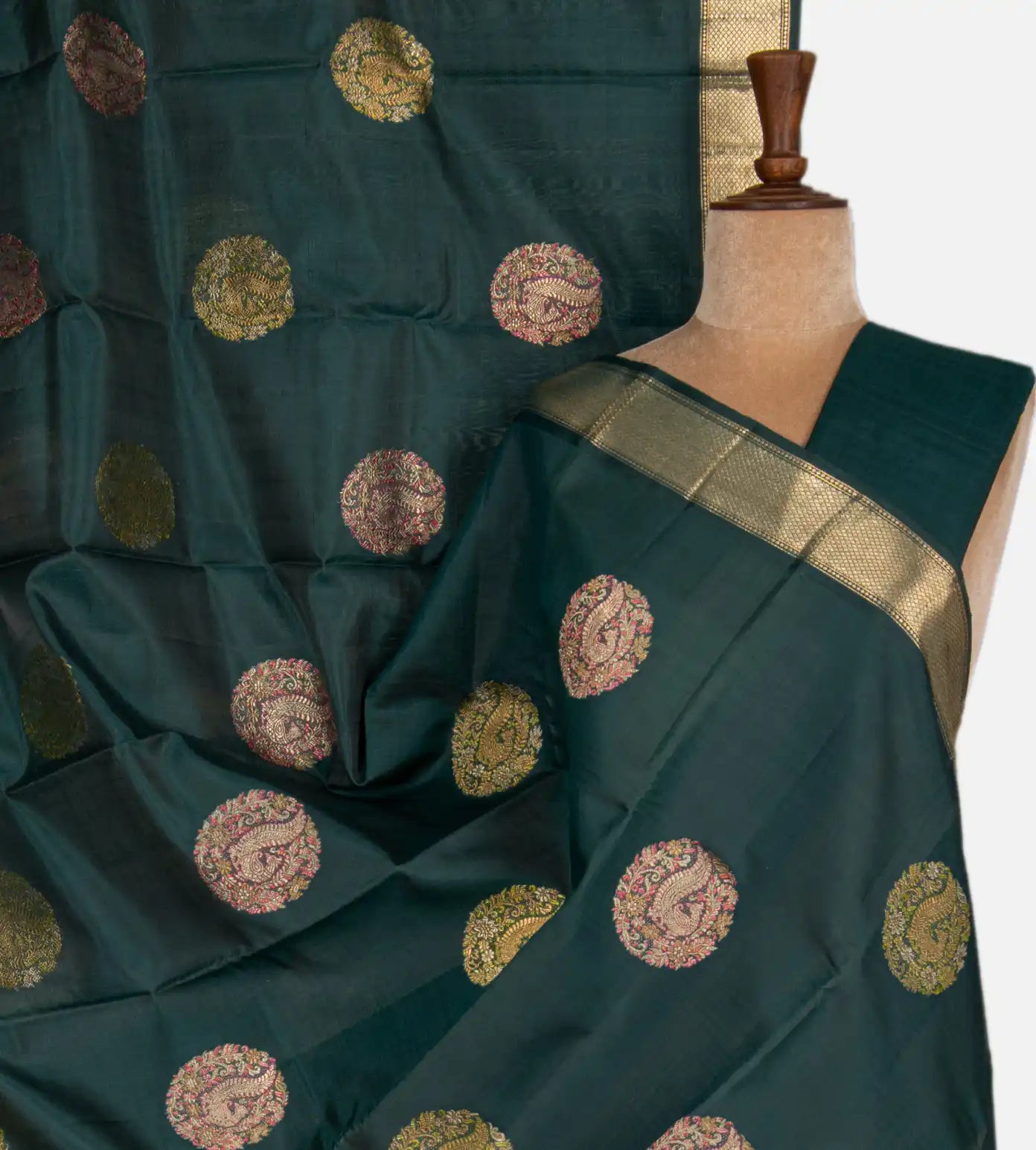 Emerald Green Kanchipuram Silk Saree