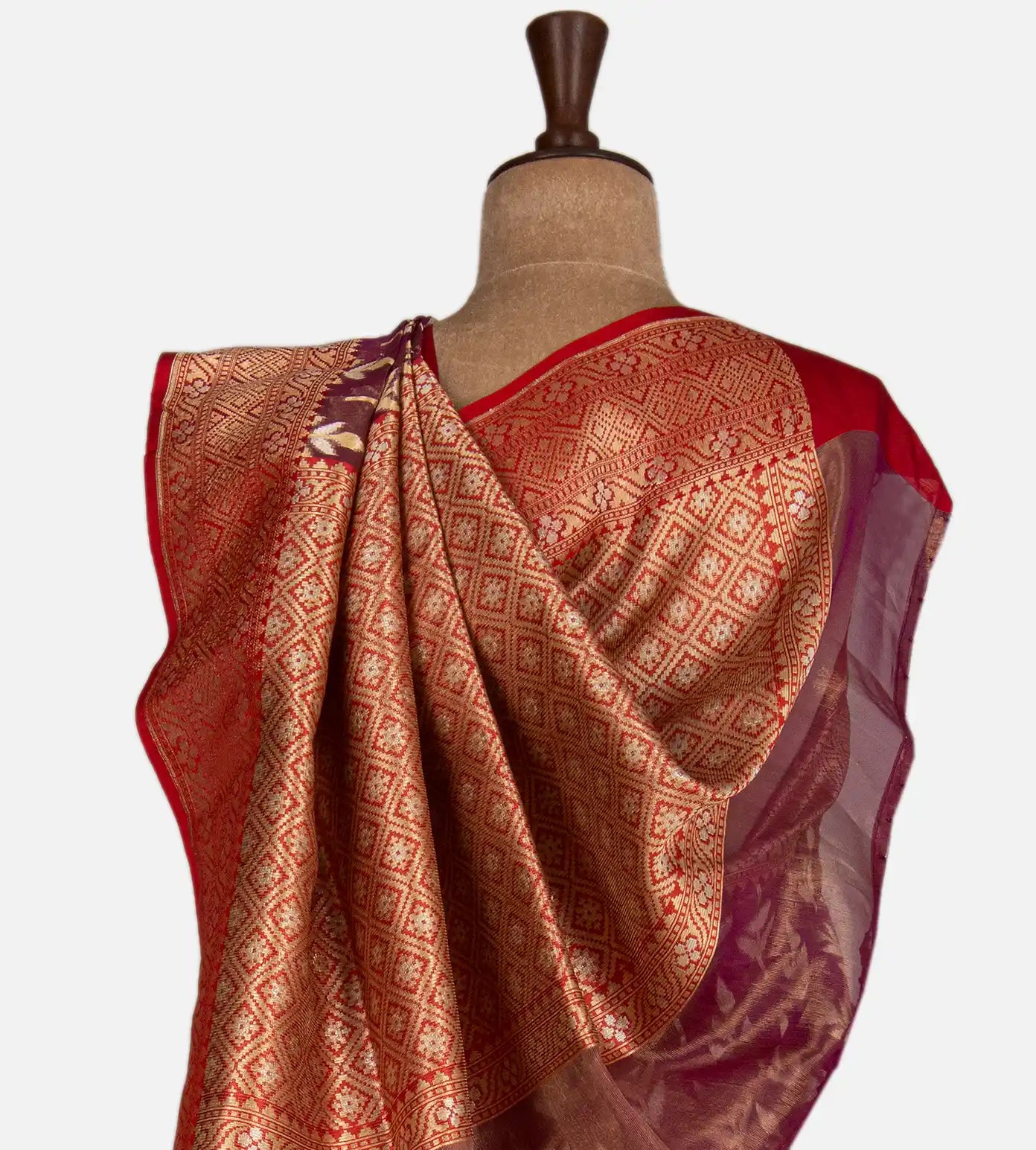 Purple Kora Silk Saree