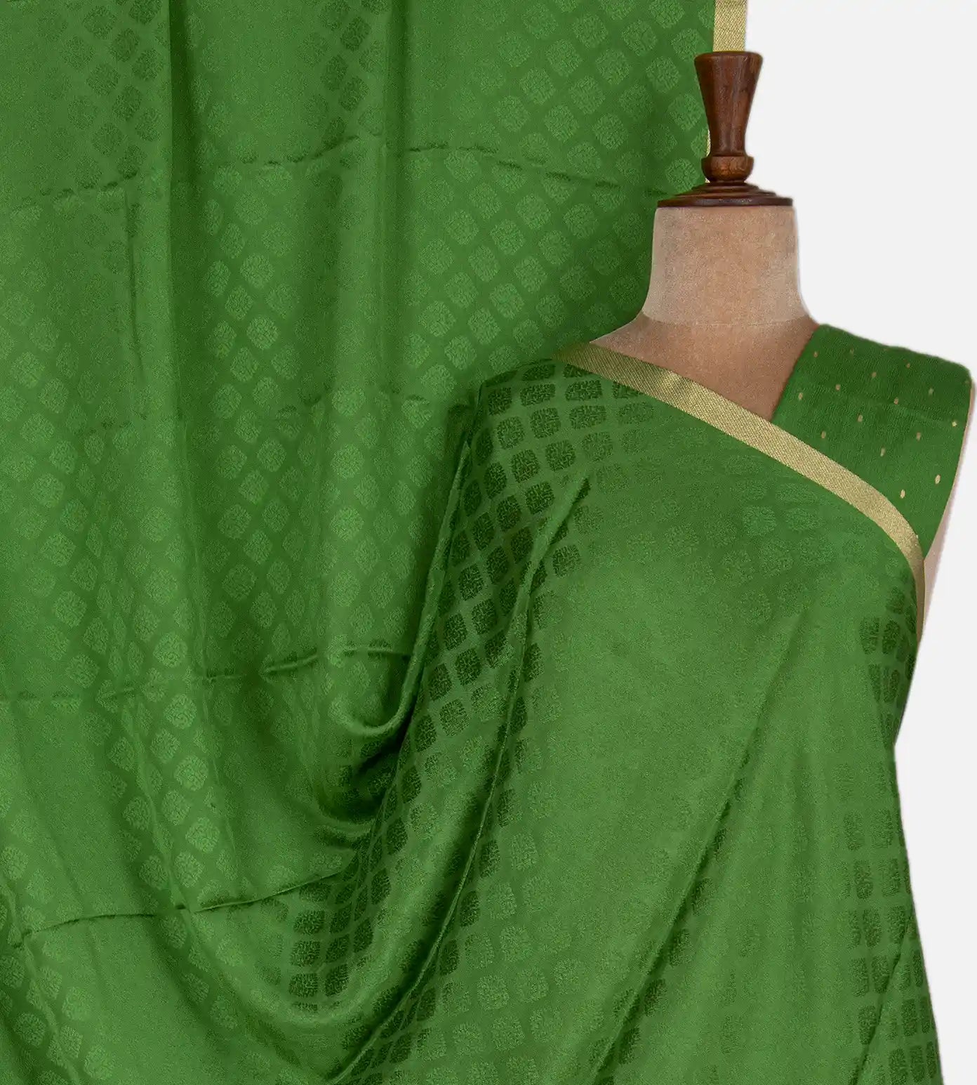 Green Crepe Saree