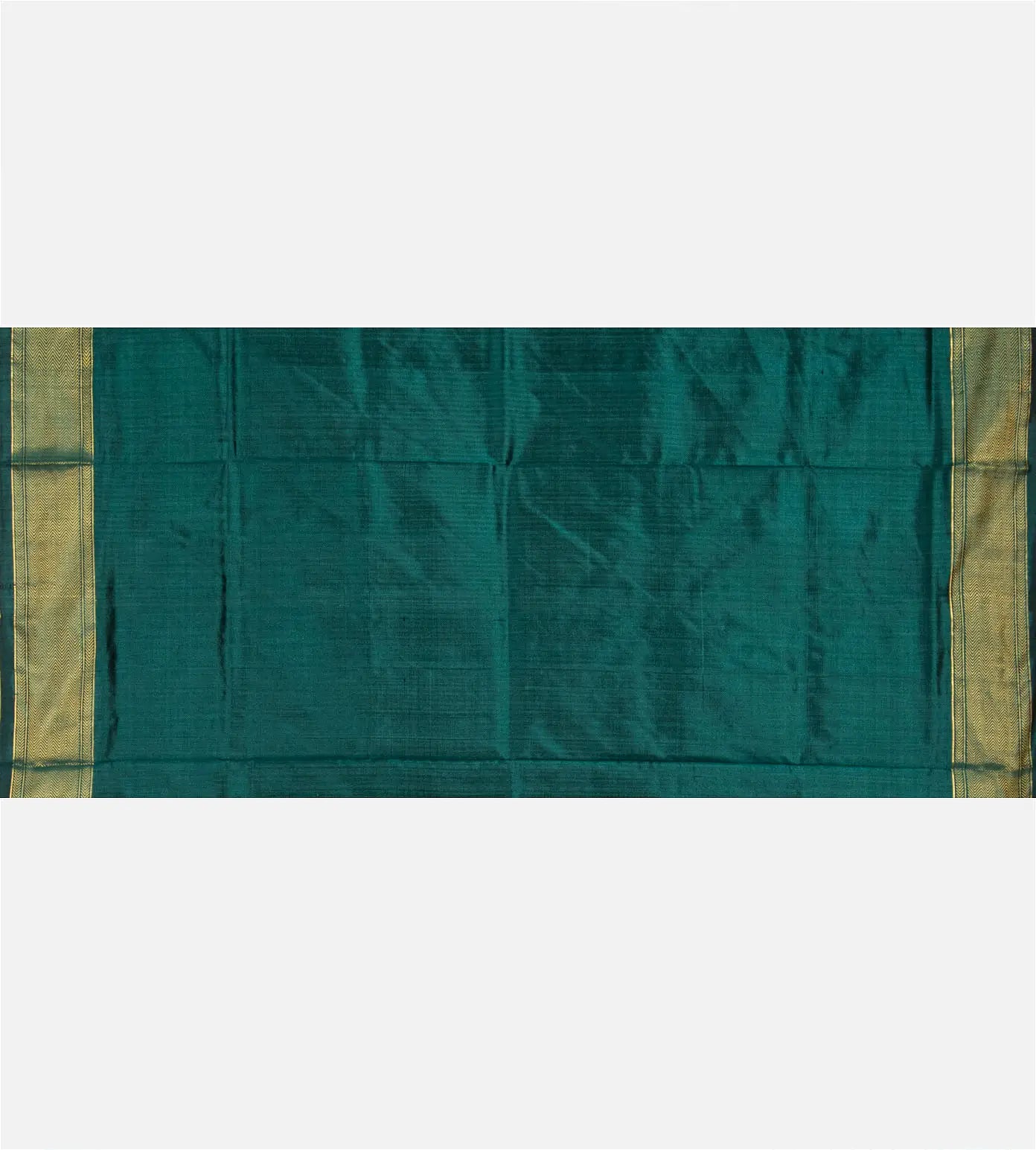 Deep Teal Ikkat Silk Saree