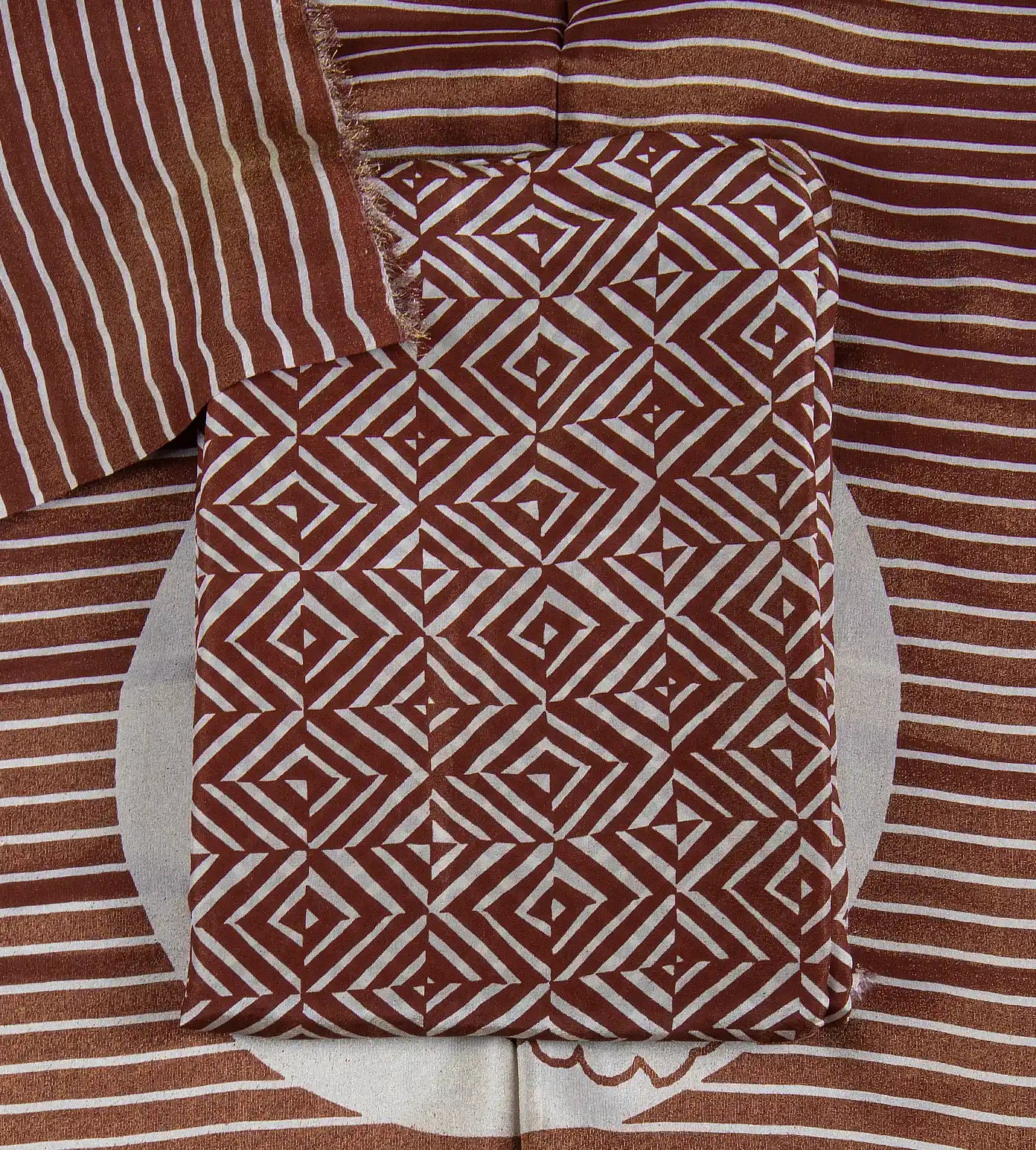 Brown Semi Tussar Salwar