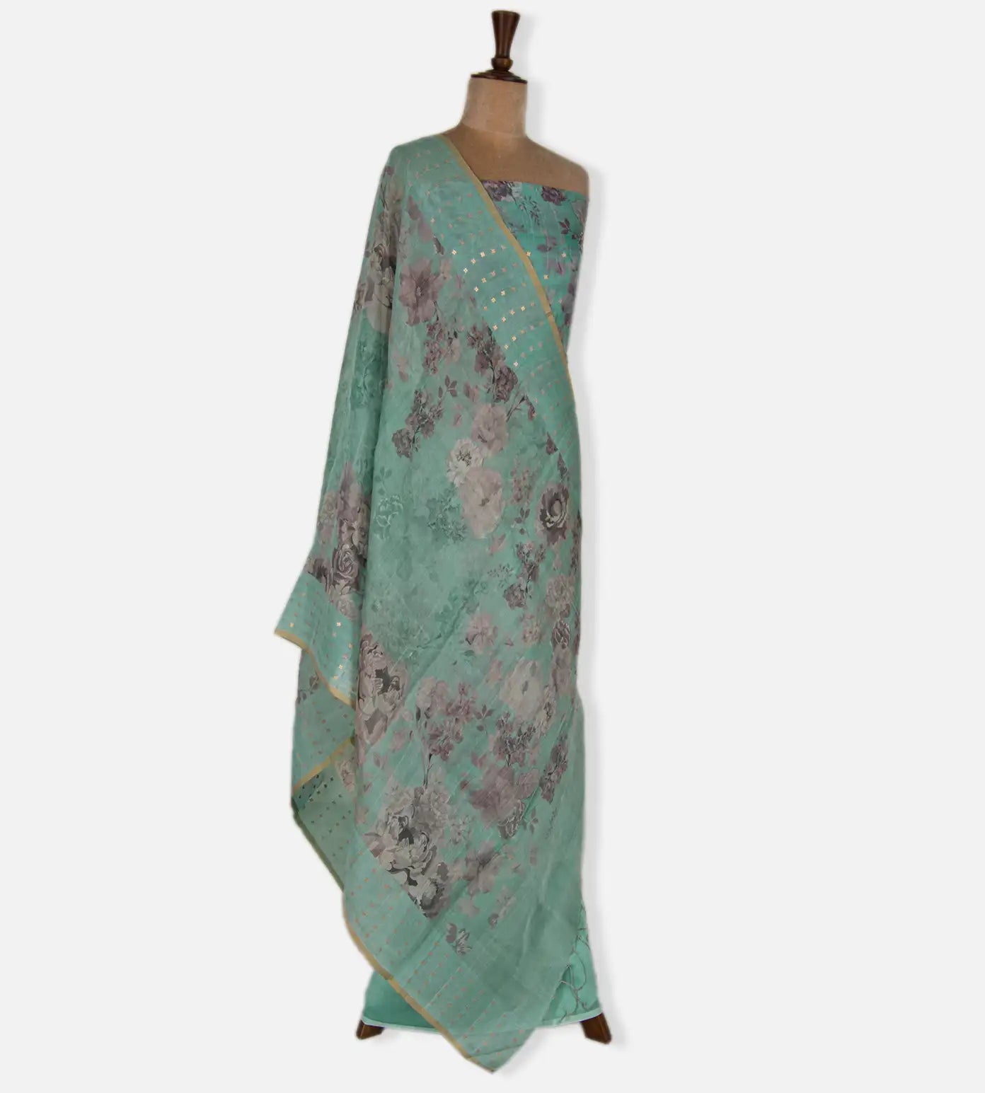 Sea Blue Organza Salwar