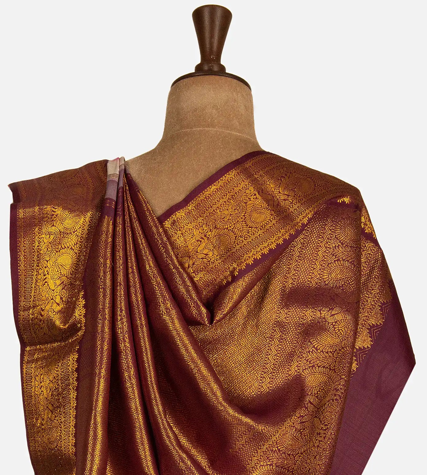 Light Beige Kanchipuram Silk Saree