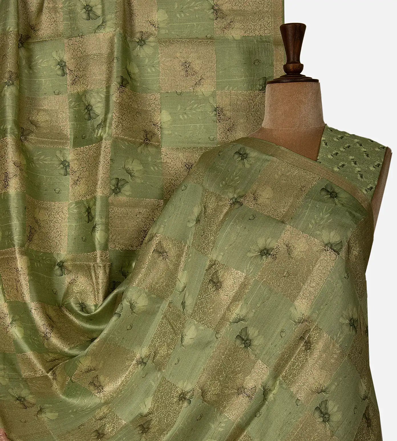 Green Chaniya Silk Saree