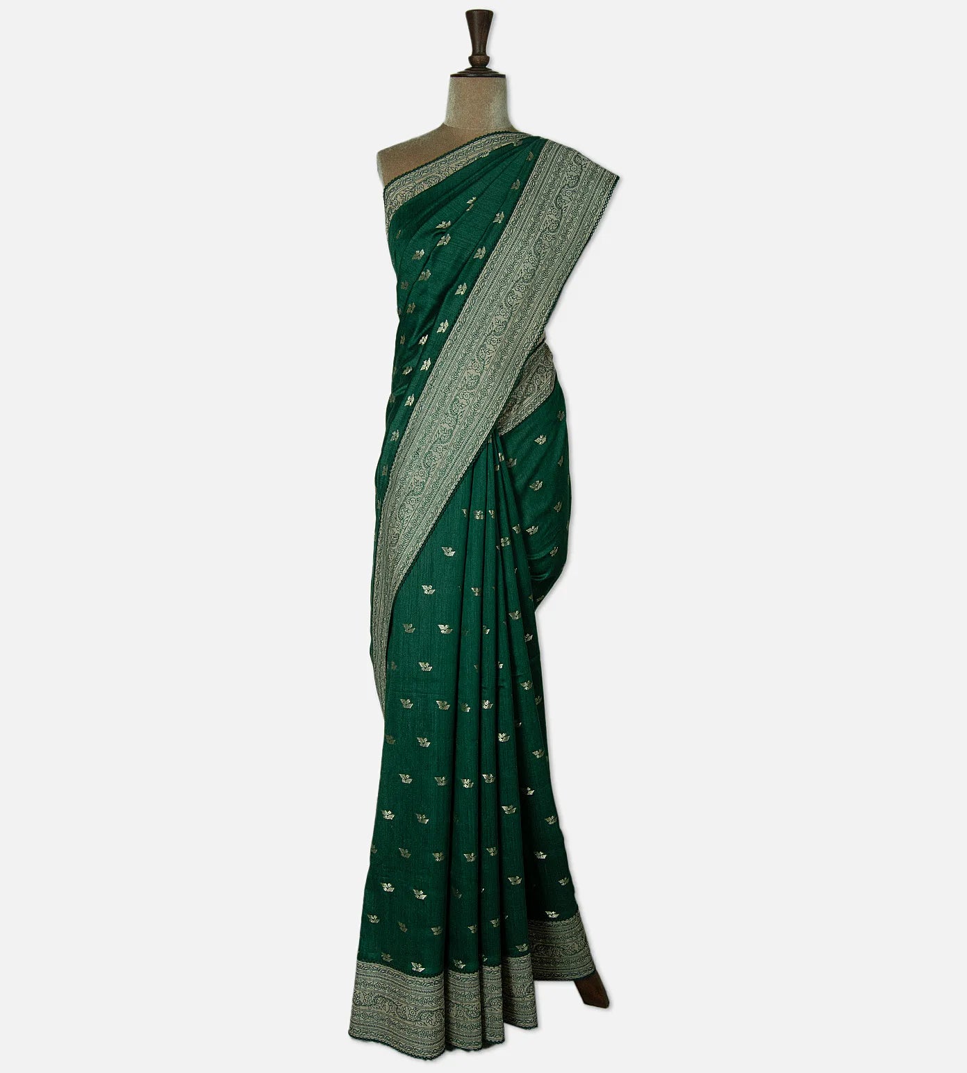 Green Tussar Saree