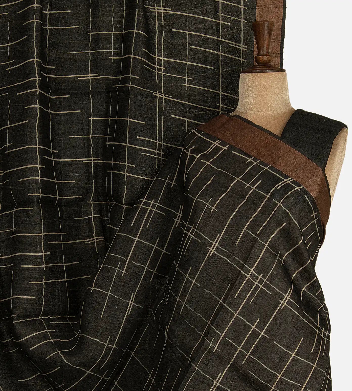 Black Tussar Saree