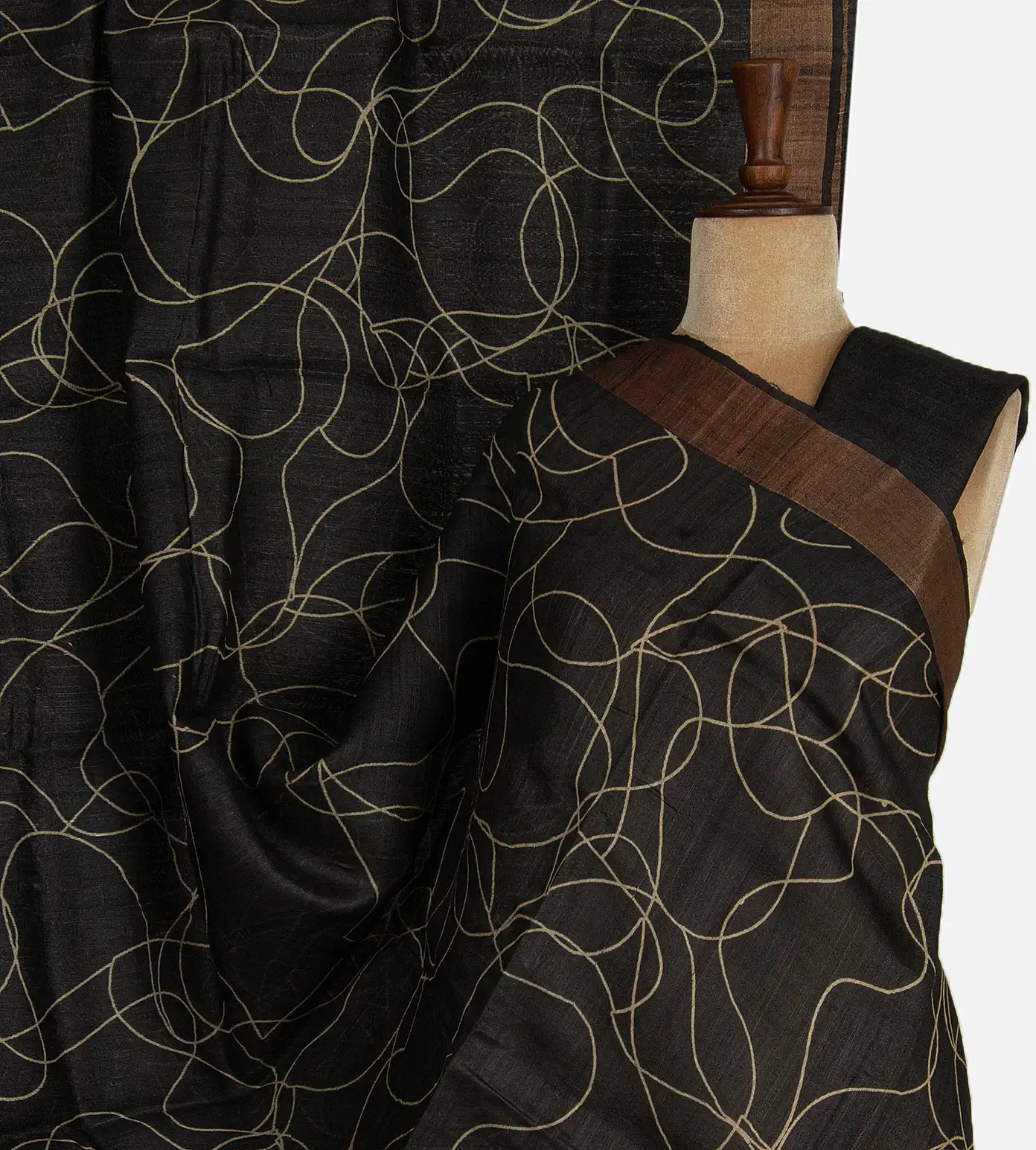 Black Tussar Saree